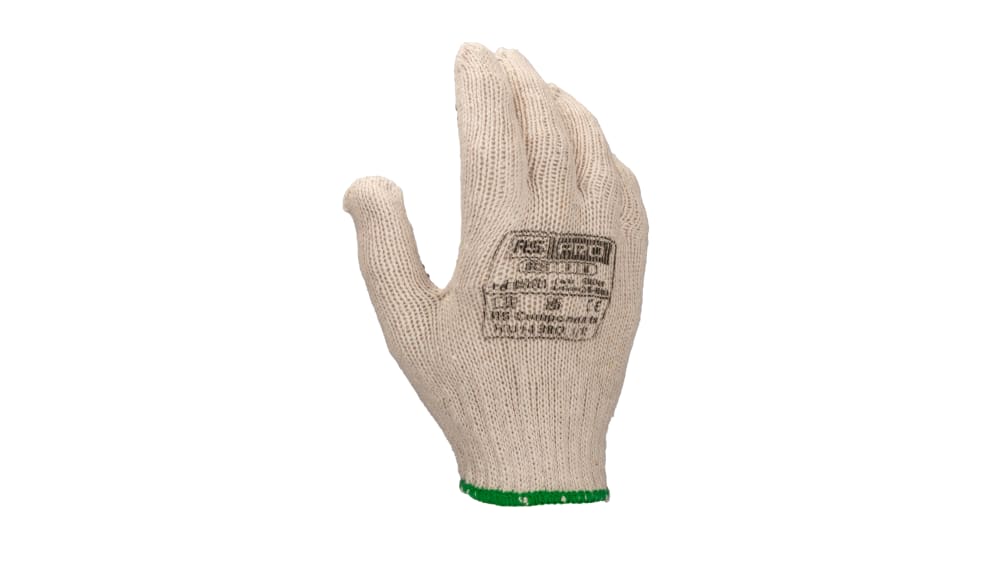 RS PRO Grey Polyester Cotton Fibre Food Industry Glove Liner, Size 10, XL