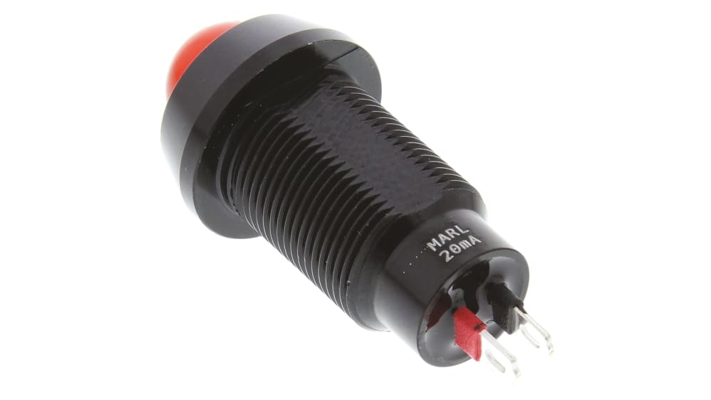 Marl パイロットランプ, 1.9V dc, 赤, 実装ホールサイズ:12.7mm
