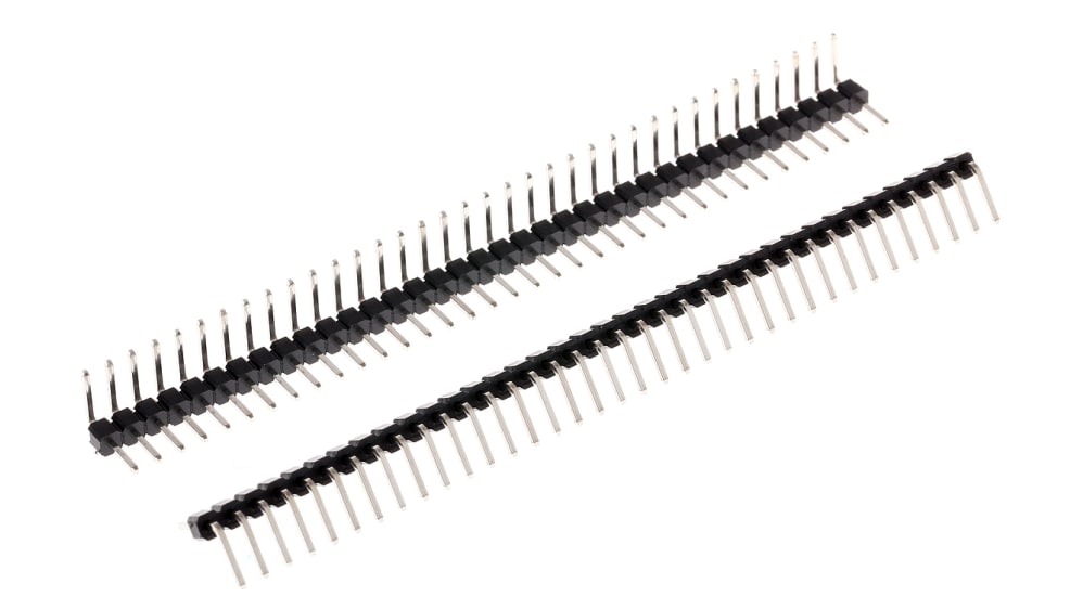 RS PRO ライトアングル ピンヘッダ 36極 2.54 mm 1列, スルーホール