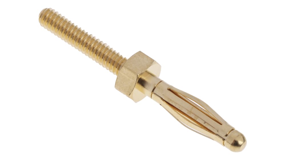 Staubli バナナプラグ オス 金 真鍮, 22.1100 | RS