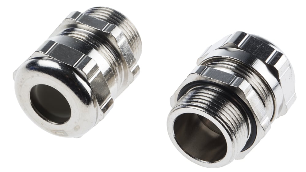 Lot 4 Passe-Câble Étanché M25x1.5 Laiton - IP68 - Pour Câbles 13-18 Mm - Robuste Anti-Pression Avec Joint Intégré (Argent)