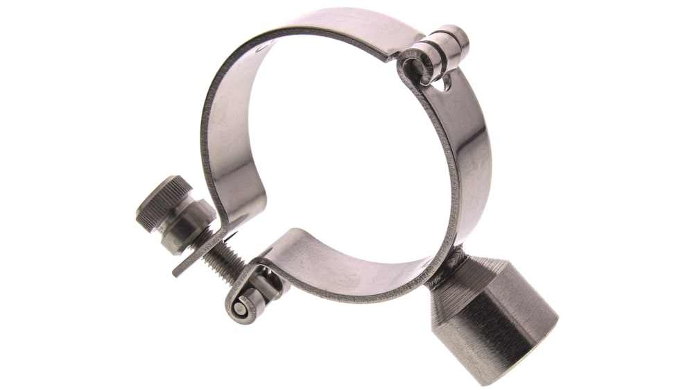 Clip per tubo con gancio in Acciaio inox Argento RS PRO, diametro foro di  fissaggio 2 1/2poll 2-1/2poll.