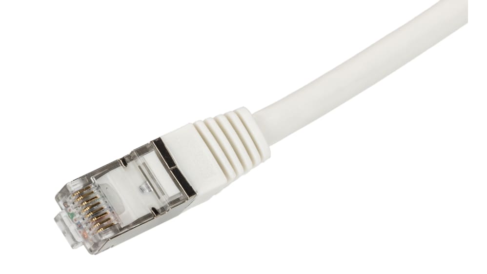 RS PRO, 20 m Cat8 Cat8 Cable, White RJ45 to Male RJ45 Male Low