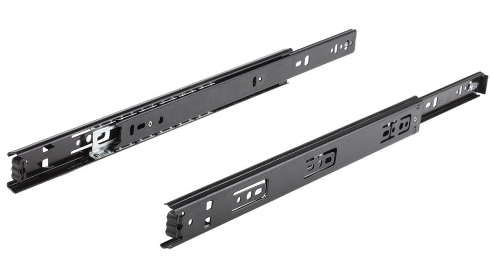 Gedotec Accuride 2026 Drawer Slide Ball Guide 400 Mm Drawer Rails Partial Extension Side Mounting Guide Rail Load Capacity 45 Kg Galvanised Steel 1 Pair Pull-Out For Wooden Drawers
