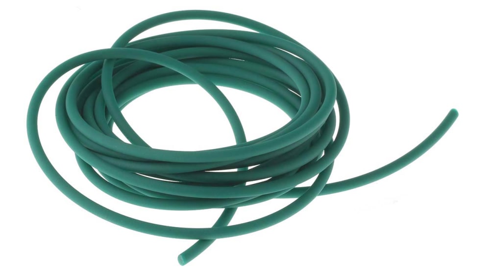 RS PRO 5m 5mm diameter Green Round Polyurethane Belt for use with 48mm  minimum pulley diameter