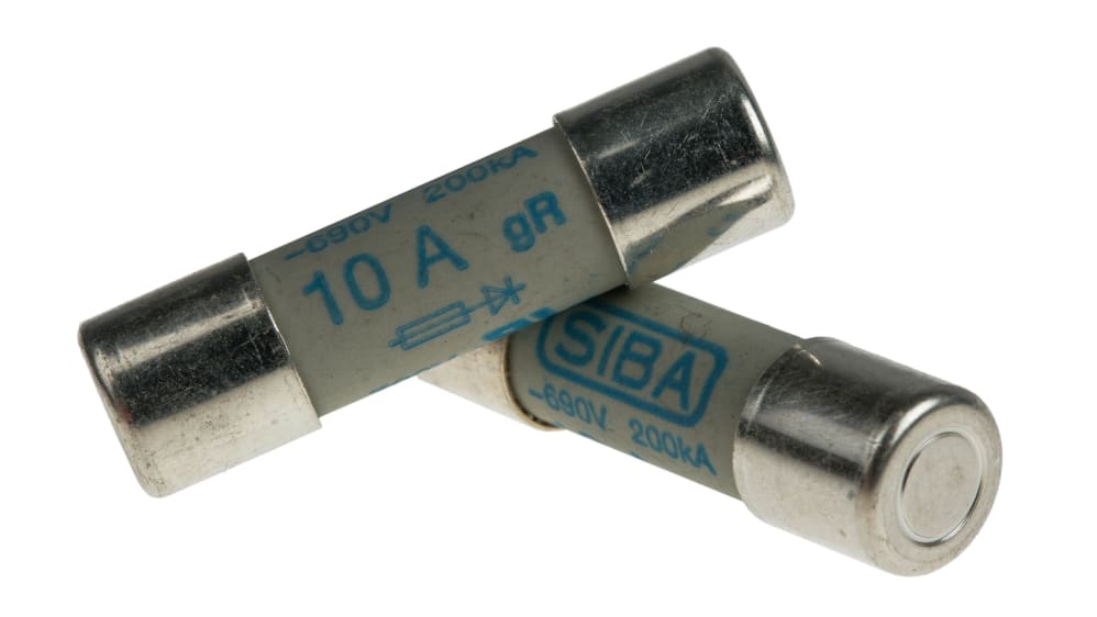 SIBA (シバ) カートリッジヒューズ 10 A セラミック 10 x 38 mm 700 V
