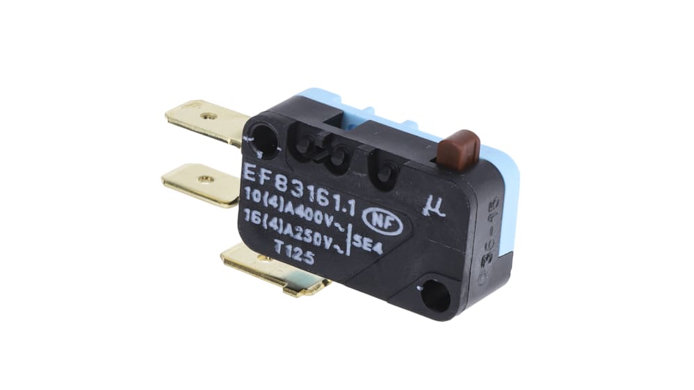 83 161 118 | Crouzet Mikroschalter Knopf-Betätiger Flachstecker 