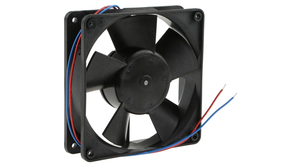 EBM-PAPST 4312 Black 4-1/2 Square 12VDC Axial Compact Cooling Fan