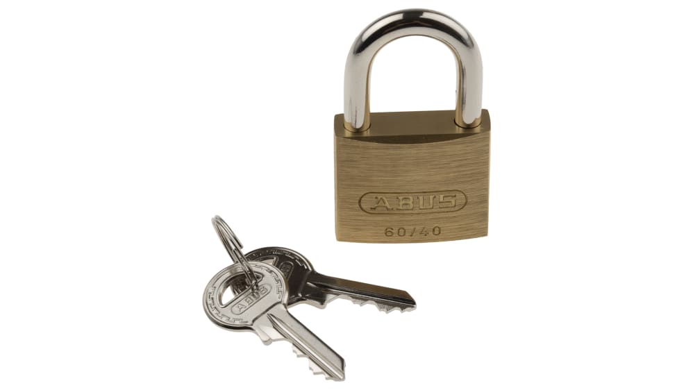 ABUS 南京錠 キー シャックル径:6 mm はい スチール, 真鍮 真鍮