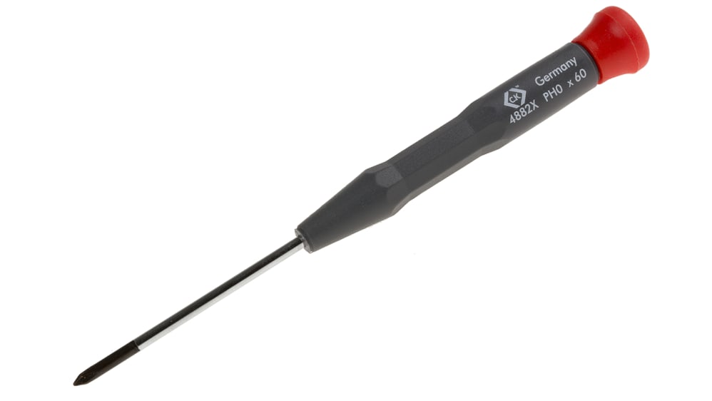 T4882X 0 CK Phillips Precision Screwdriver PH0 Tip 60 mm Blade