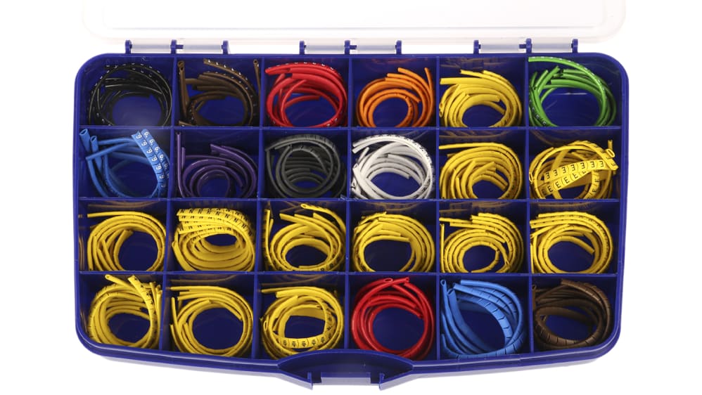 530-00161 HOPC30-PVC-MIX | HellermannTyton HOPC Slide On Cable Marker Kit, Black, Blue, Brown, Green, Grey, Orange, Red, Violet, White, Yellow, | RS 530-00161 HOPC30-PVC-MIX | HellermannTyton HOPC Slide On Cable Marker Kit, Black, Blue, Brown, Green, Grey, Orange, Red, Violet, White, Yellow, | RS