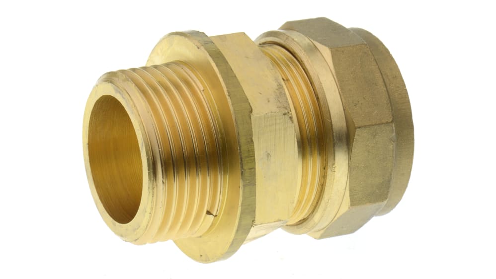 Brass Compression Male Iron Straight Pipe Plumbing Fittings Couplings 15mm