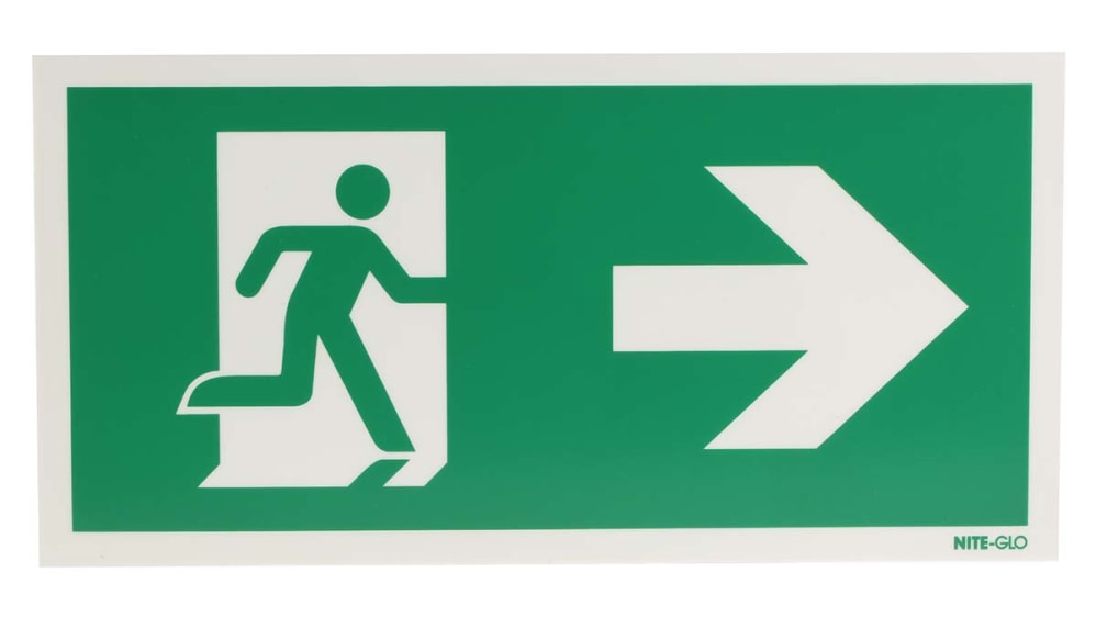 RS PRO Plastic SIGN Non-Illuminated Emergency Exit Sign | RS