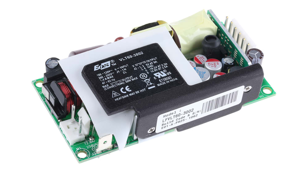 LFVLT60-3002 | EOS スイッチング電源 5.2 V dc, 14.6 V dc 2.5 LFVLT60-3002 | EOS スイッチング電源 5.2 V dc, 14.6 V dc 2.5