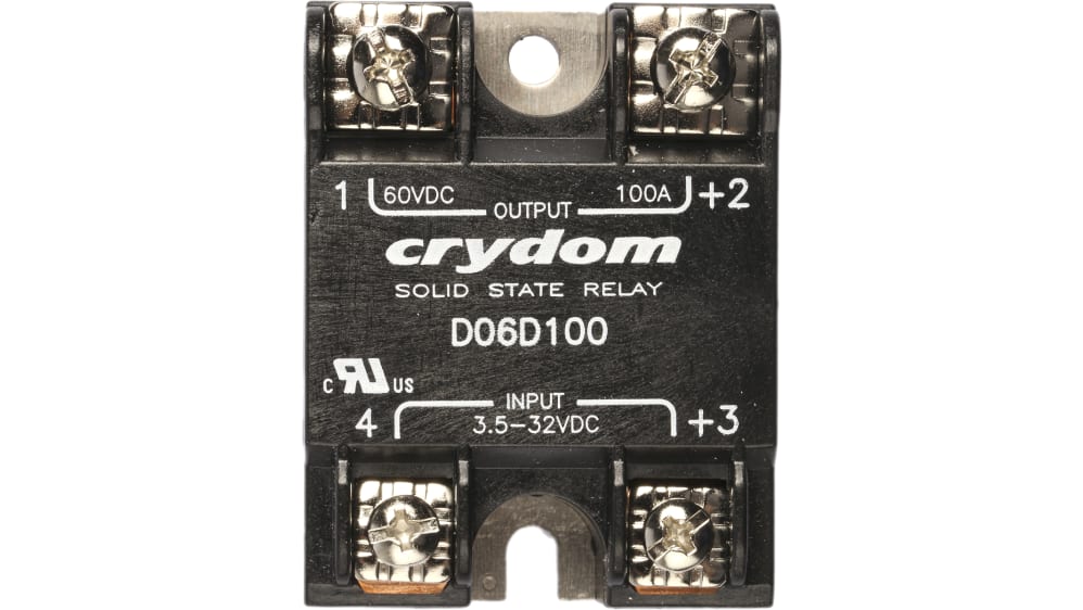 Sensata Crydom ソリッドステートリレー, 100 A, 60 V dc, 表面 Sensata Crydom ソリッドステートリレー, 100 A, 60 V dc, 表面