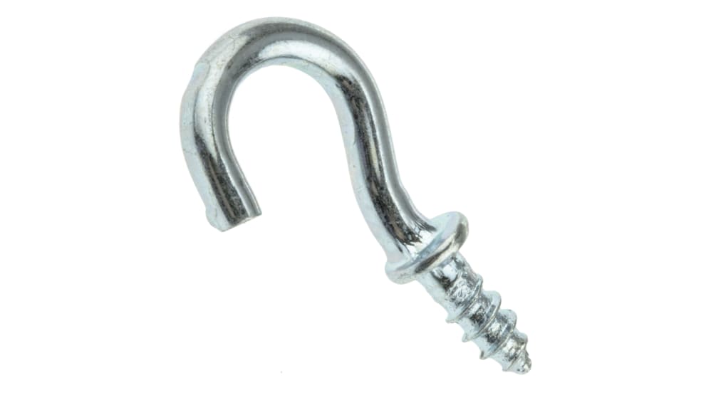 RS PRO Steel, Screw J Hook, 20mm, 7mm