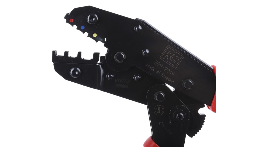 RS PRO 圧着工具, 圧着工具 絶縁 DIN 端子（赤、青、黄） | RS
