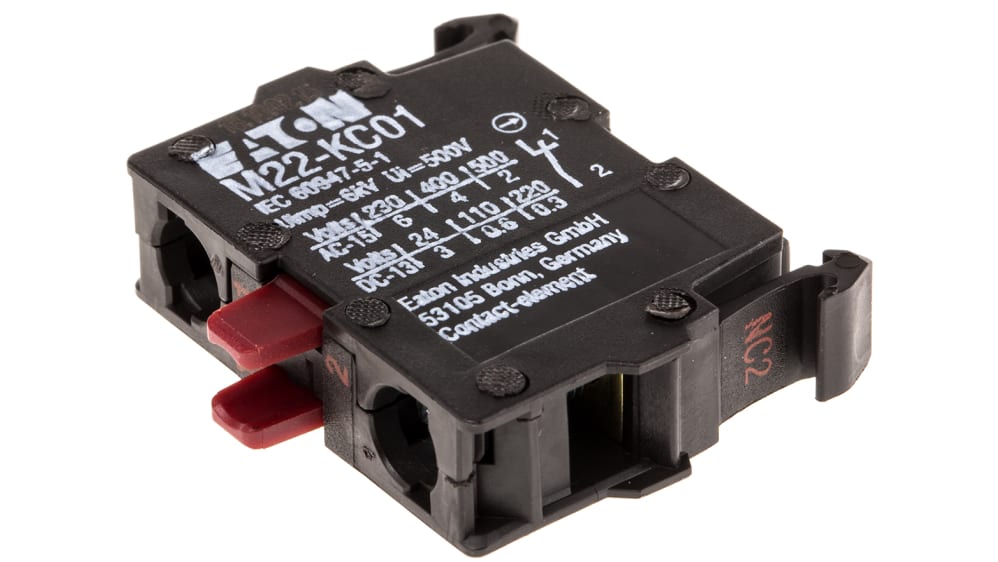 216382 M22-KC01 | Eaton M22 Kontaktblock, 1 NC, 240V für RMQ Titan 