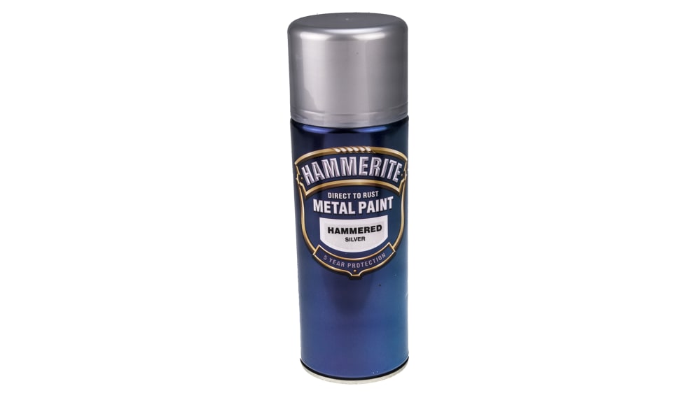 5084783 Hammerite 400ml Silver Hammered Spray Paint RS
