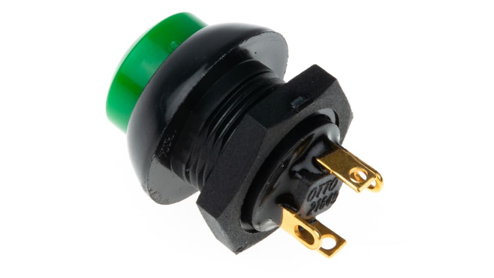 P9-213125  Otto Push Button Switch, Momentary, Panel Mount, SPDT