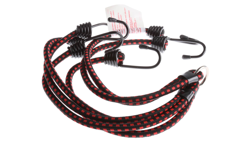 RS PRO, RS PRO 2 Hooks Bungee Cord, 762mm Long, 8 mm Diameter, 436-0592