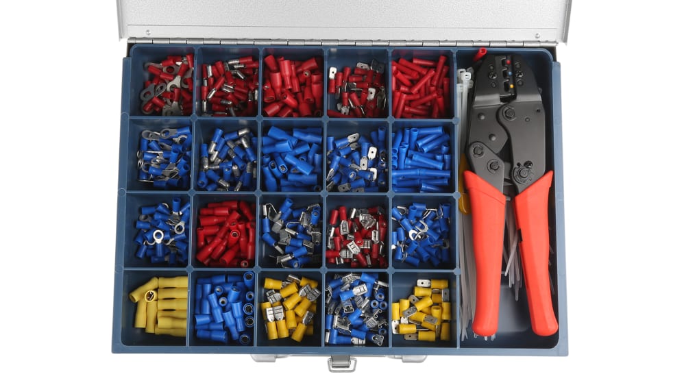 A801632T 630PC TERMINAL KIT, HellermannTyton 630 Pieces Insulated Terminal  Crimp terminal Kit