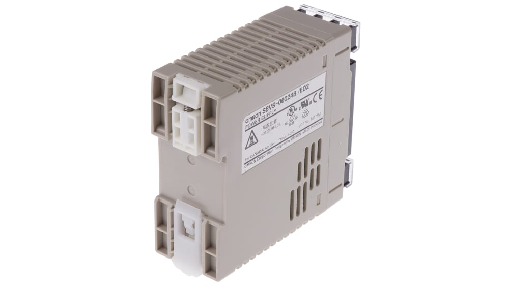 Omron DINレール取付け用スイッチング電源, S8VS-06024B, 出力：2.5A, 定格：60W 入力電圧：ac 出力電圧：dc 24V  dc/ RS