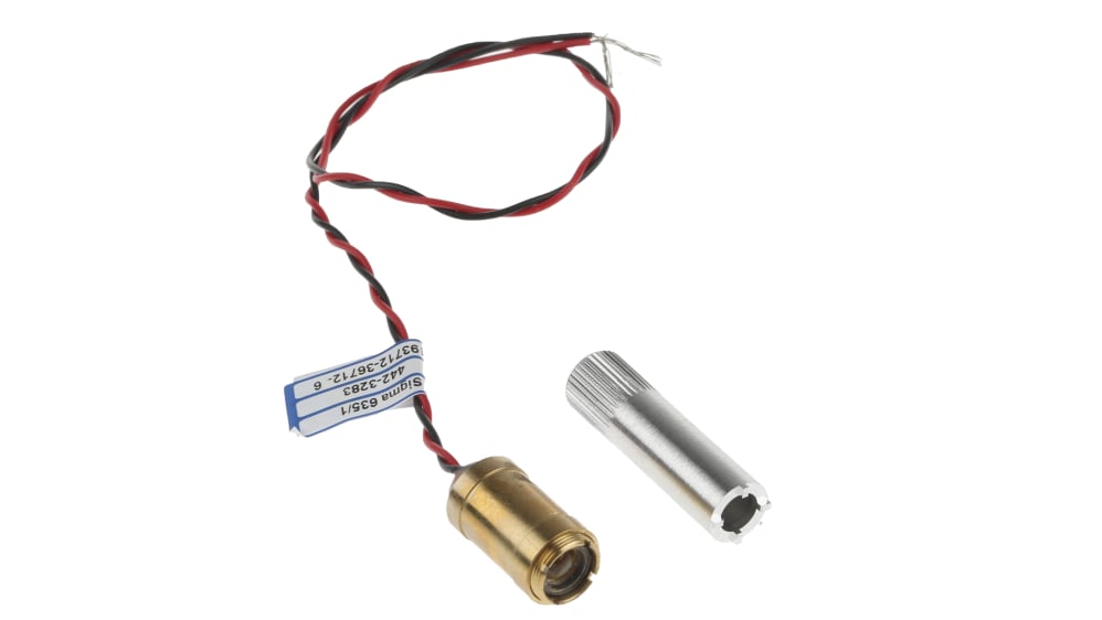 Global Laser レーザーモジュール, 赤, 楕円, 635 nm 1 mW, 5001-21 