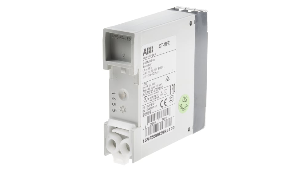 1SVR550029R8100 | ABB DIN Rail Mount Timer Relay, 24 → 240V ac/dc