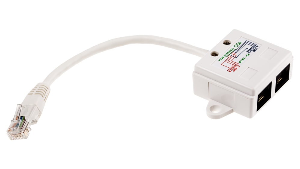 RS PRO 2ポート RJ45 RJアダプタ, Cat5e, シールドなし | RS