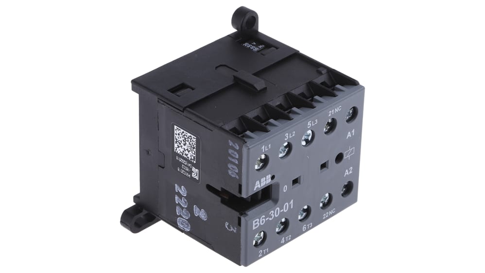 B6-30-01-80 | ABB Bシリーズ 接触器, 9 A, 230V ac, 3極, 690V ac