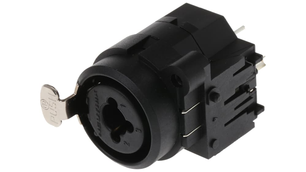 NCJ6FI-S | Neutrik Chassis XLR Connector, Straight, 50V Female, 3
