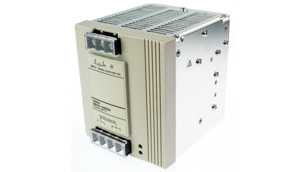 Omron DINレール取付け用スイッチング電源, S8VS-24024, 出力：10A, 定格：240W 入力電圧：ac 出力電圧：dc 24V  dc/ RS