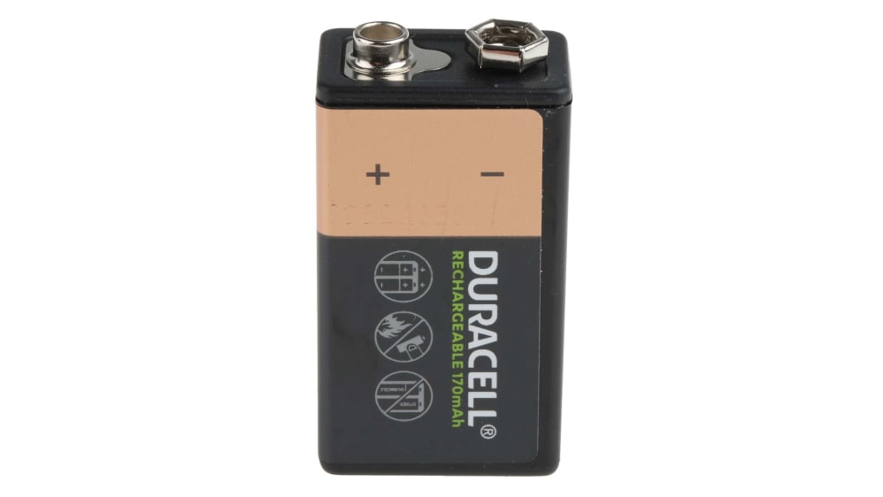 Duracell 170mAh NiMH 9V Rechargeable Battery