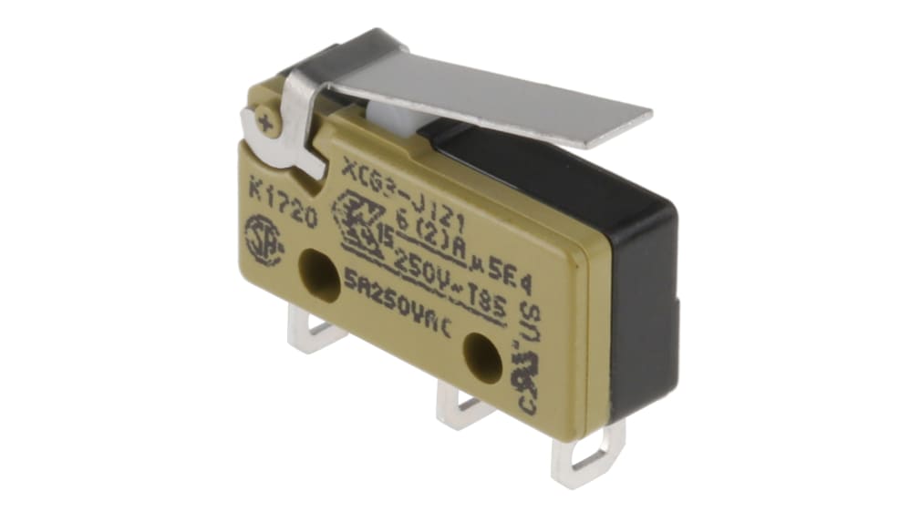 Saia-Burgess V4NCS T7C4B224 Microswitch Normally Open 2 Pins Without Press Lever