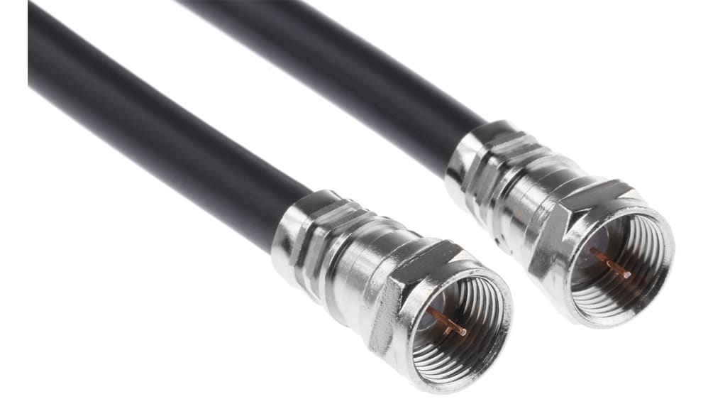 Cable coaxial RG59 Radiall, 75 Ω, con. A: Tipo F, Macho, con. B