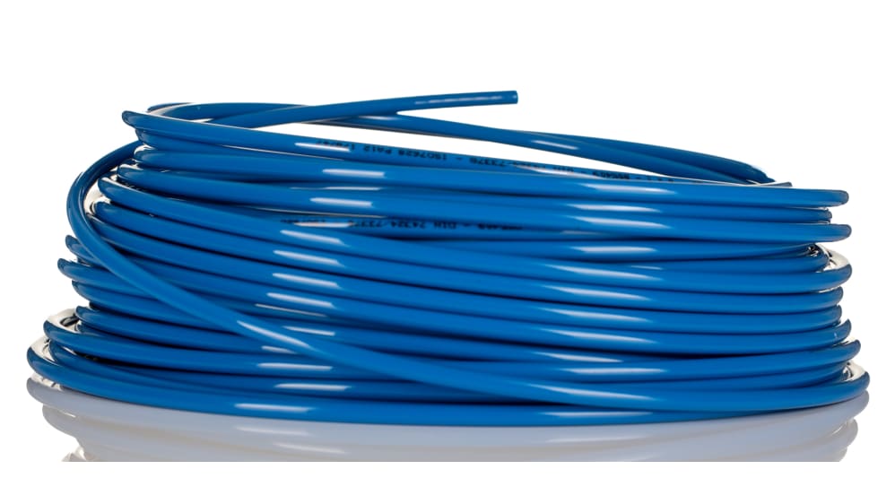 Tuyau à air comprimé RS PRO, 10mm x 7mm x 30m Bleu en Nylon