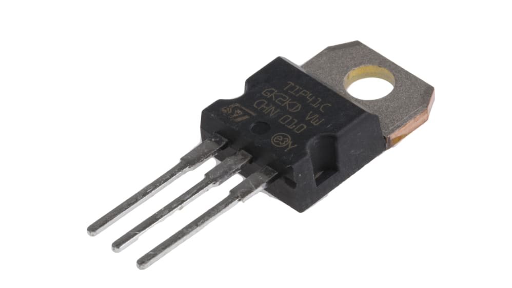 STMicroelectronics トランジスタ, TIP41C, 3-Pin, 6 A NPN, TO-220