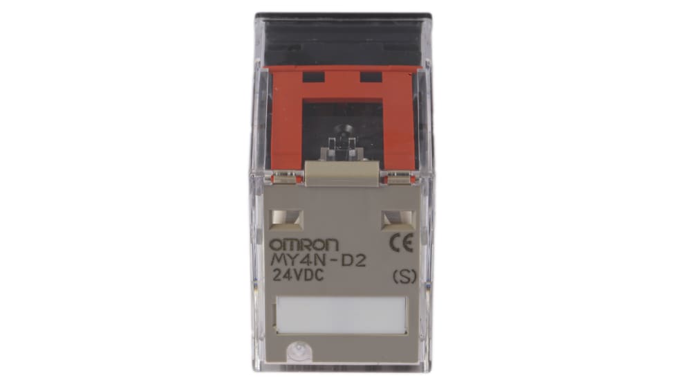 MY4IN-D2 DC24(S) | Omron DIN Rail Power Relay, 24V dc Coil, 5A