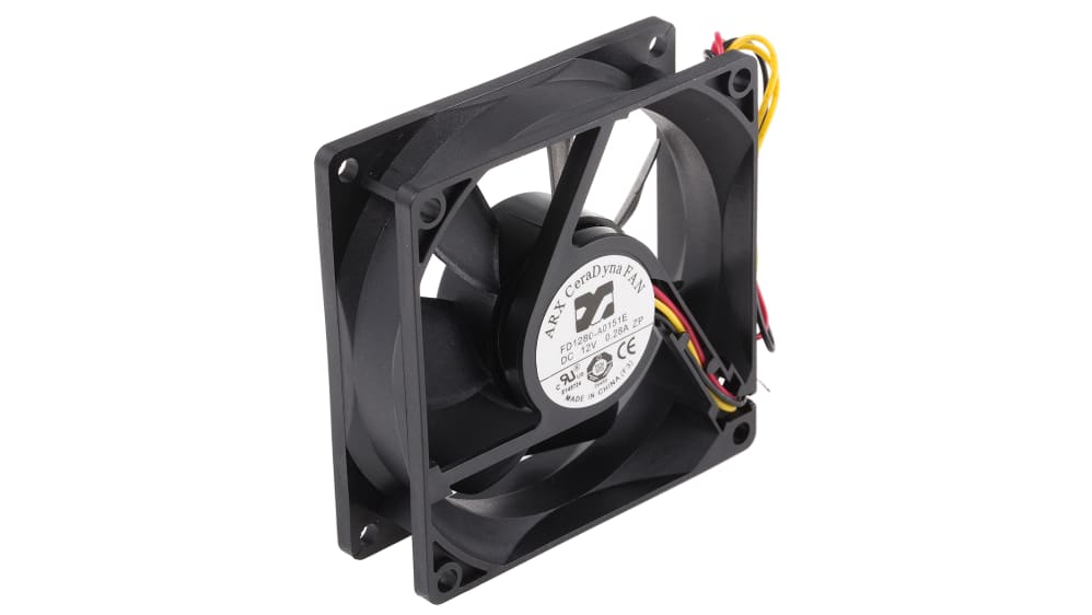 ARX 軸流ファン 電源電圧：12 V dc, DC, 80 x 80 x 25mm, FD1280