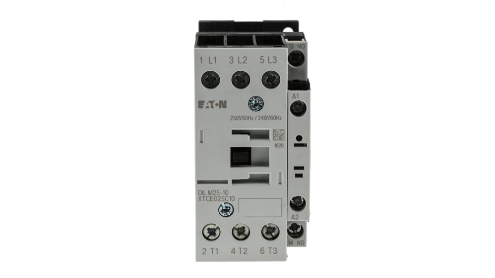 277132 DILM25-10(230V50HZ,240V60HZ) | Eaton XStart Eaton Moeller, 3-polet Kontaktor med 3 slutte Kontakter, 25 Reverserende, V spole |