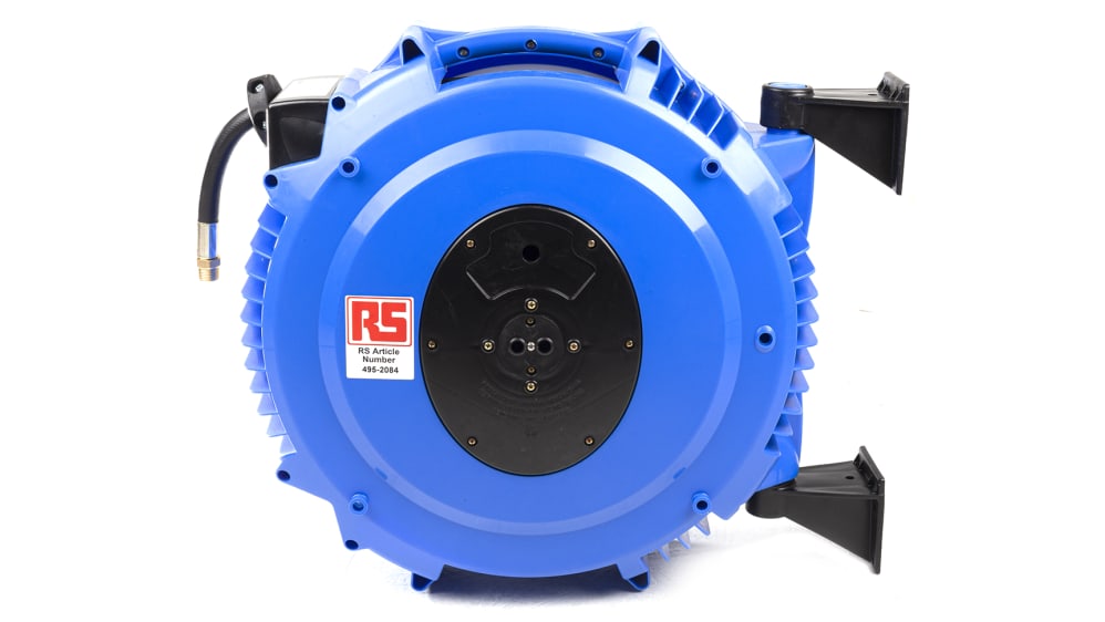 RS PRO, RS PRO Wall Mounted 15m Air Hose Reel, 10mm Inner Diameter, 911-9447