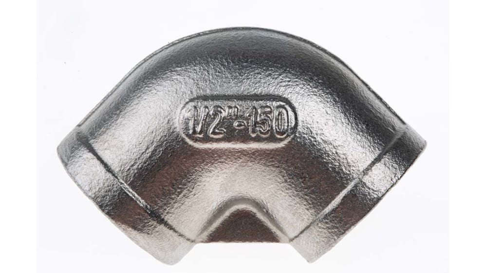RS PRO Stainless Steel Pipe Fitting, 90° Circular Elbow