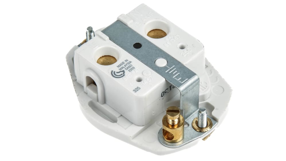 MRKページ K735 WHI | MK Electric Panel Mount White 1 Gang Plug Socket, 13A