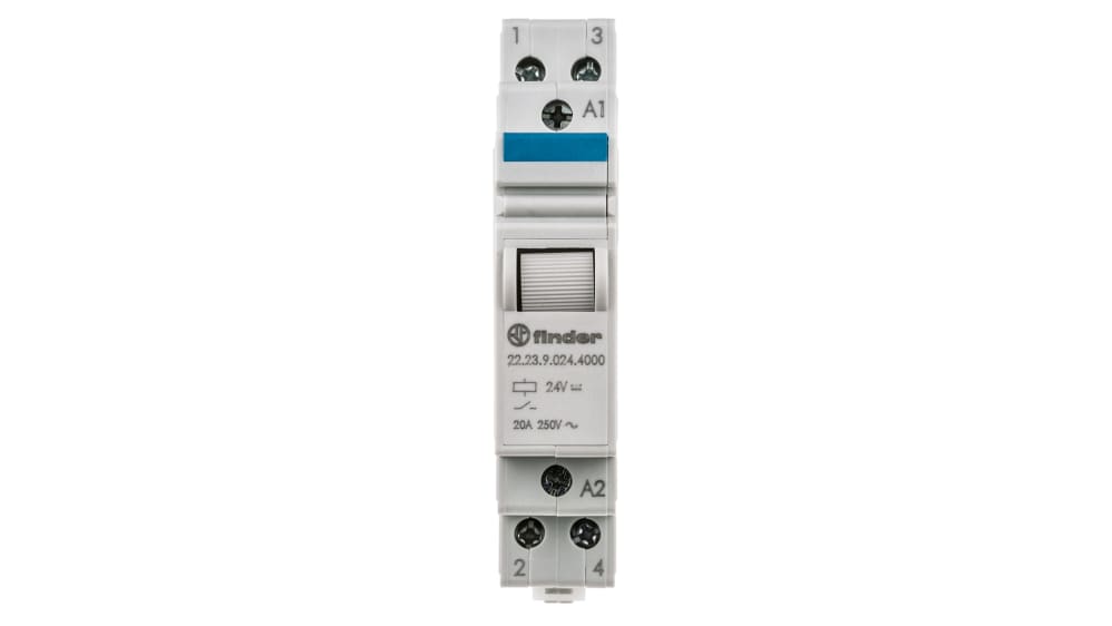 Relais Modulaire Finder Série 20 - 20.21.9.024.4000, 24V, Montage Rail DIN, Neuf