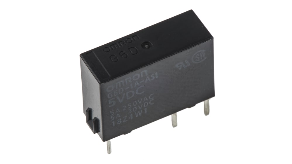 G6D-1A-ASI DC5 | オムロン パワーリレー, 5V dc, SPST, 5A G6D-1A-ASI DC5 | オムロン パワーリレー, 5V dc, SPST, 5A