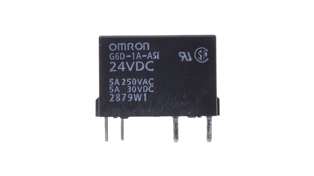 G6D-1A-ASI DC24 | オムロン パワーリレー, 24V dc, SPST, 5A G6D-1A-ASI DC24 | オムロン パワーリレー, 24V dc, SPST, 5A