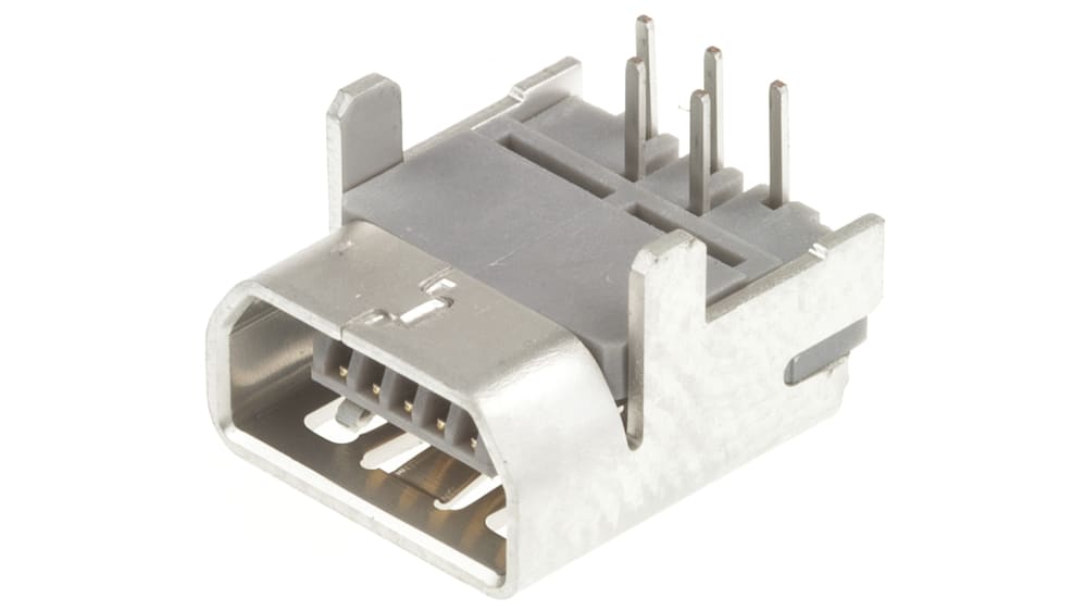 56579-0519 | Molex Type-Mini AB, USB2.0 USBコネクタ, メス 56579-0519 | Molex Type-Mini AB, USB2.0 USBコネクタ, メス