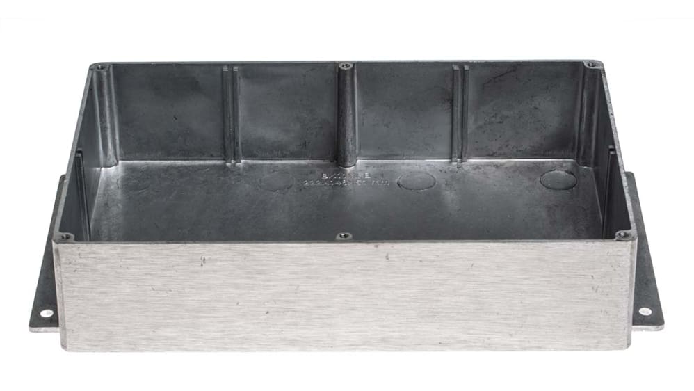 Square Aluminum Body Mount Cap L (Silver) - Extension Mount For High Roof Body, Model SGE-246S