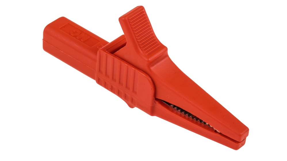 Pince crocodile en cuivre rouge pour câble de batterie,pinces  crocodile,pince électrique,testeur,sonde de voiture,double  extrémité,10A,26mm,34mm,5 pièces - Type 5pcs Medium red